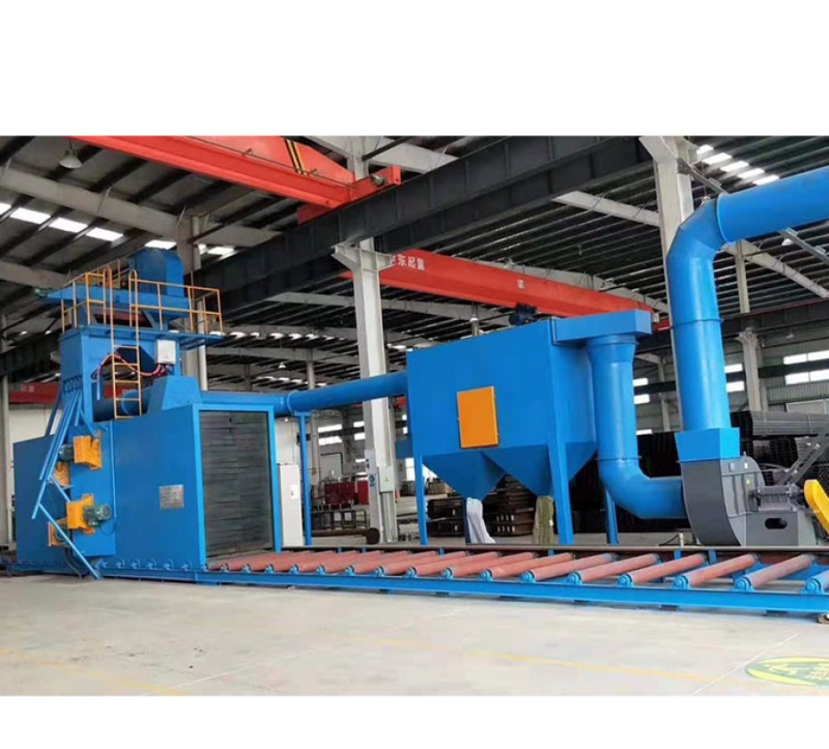 Continuous pass through roller conveyor type Shot blasting machine